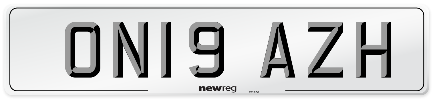 ON19 AZH Number Plate from New Reg